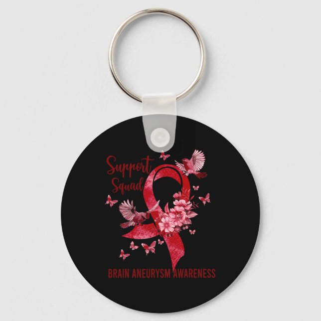 Support Squad Brain Aneurysm Awareness  Keychain (Front)