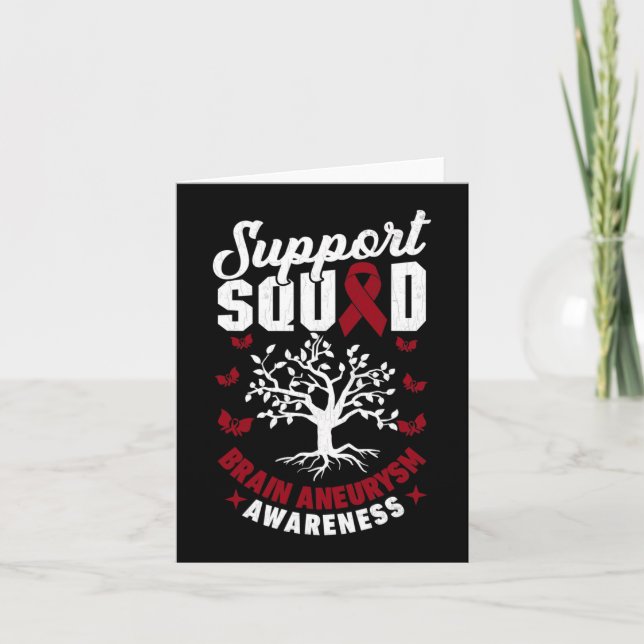 Support Squad Brain Aneurysm Awareness Support Gra Card (Front)