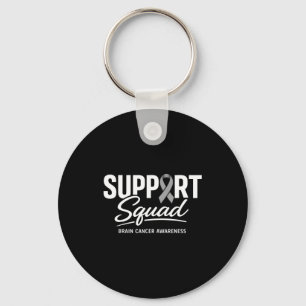 Support squad brain cancer awareness brain tumour keychain