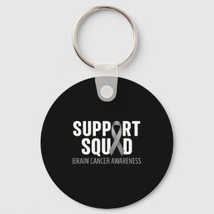 Support squad brain cancer awareness brain tumour keychain