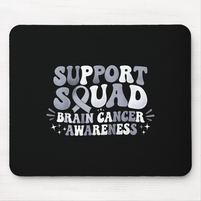 Support squad brain cancer awareness brain tumour mouse pad (Front)