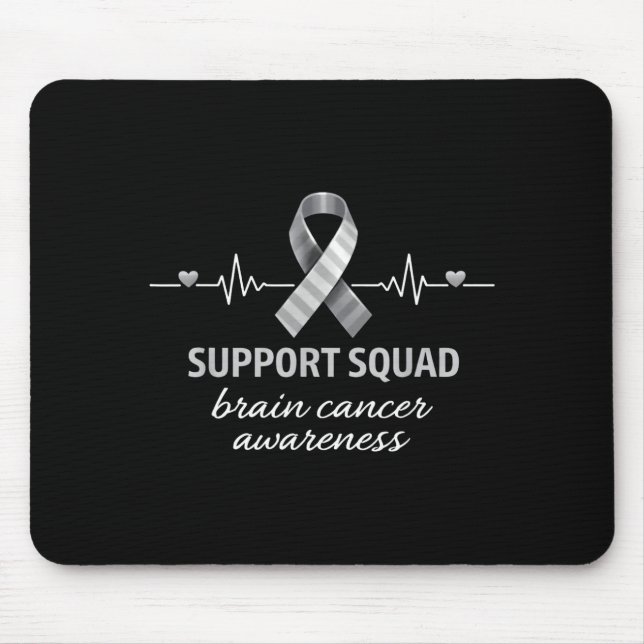Support squad brain cancer awareness brain tumour mouse pad (Front)