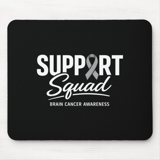 Support squad brain cancer awareness brain tumour mouse pad (Front)