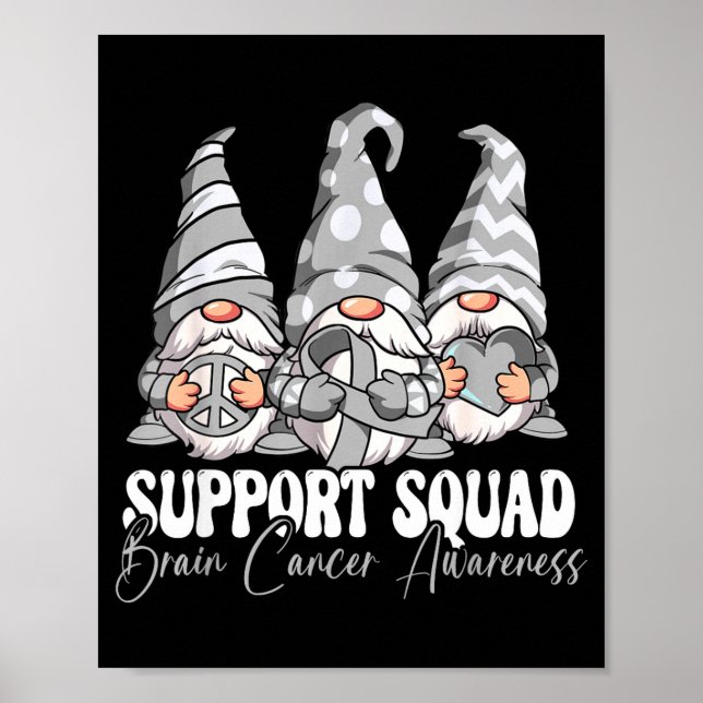 Support Squad Brain Cancer Awareness Poster (Front)