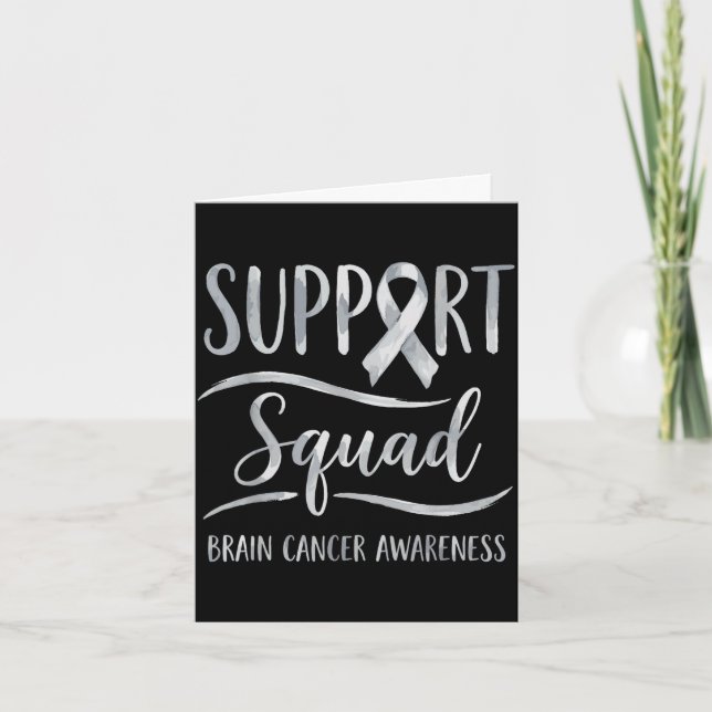 Support squad brain tumour awareness brain cancer  card (Front)