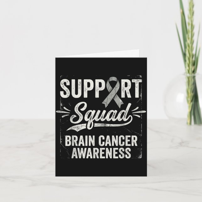 Support squad brain tumour awareness brain cancer  card (Front)