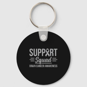 Support squad brain tumour awareness brain cancer  keychain