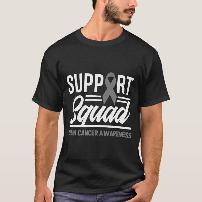 Support Squad Brain Tumour Support Brain Cancer T-Shirt (Front)