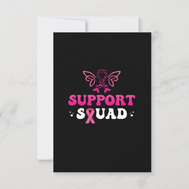 support squad breast cancer awareness invitation (Front)