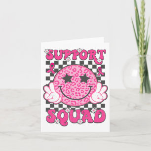 Support Squad Breast Cancer Awareness Pink Ribbon  Card