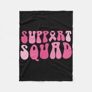 Support Squad Breast Cancer Awareness Pink Ribbon  Fleece Blanket