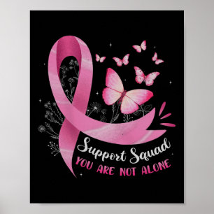 Support Squad Breast Cancer Awareness Pink Ribbon  Poster