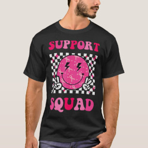 Support Squad Breast Cancer Awareness Pink Ribbon  T-Shirt