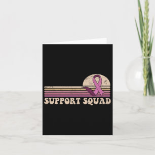 Support Squad Breast Cancer Awareness Ribbons Pink Card