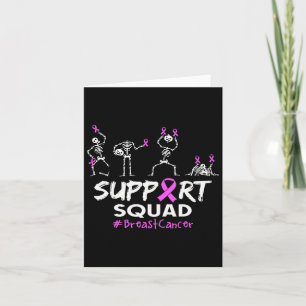 Support Squad Breast Cancer Awareness Skeleton Hal Card