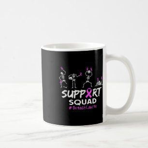 Support Squad Breast Cancer Awareness Skeleton Hal Coffee Mug