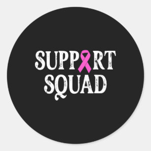 Support Squad Breast Cancer - Breast Cancer Awaren Classic Round Sticker