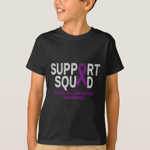 Support Squad Chiari Malformation Awareness Purple T-Shirt