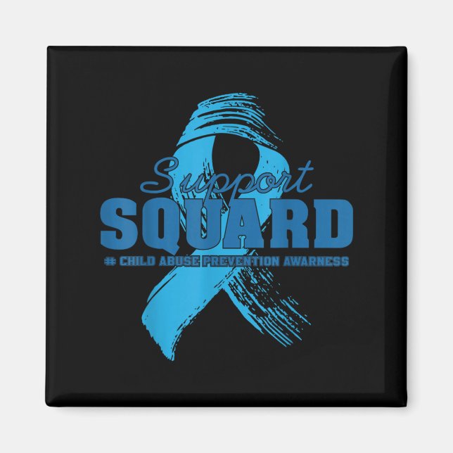 Support Squad Child Abuse Prevention Awareness Magnet (Front)