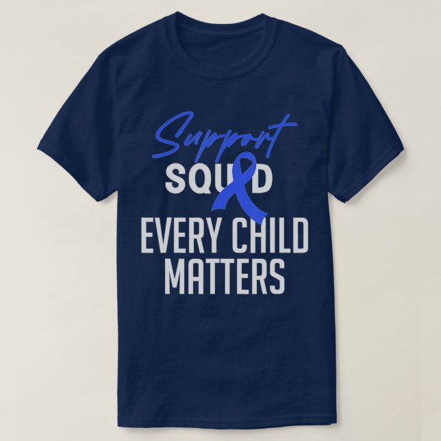 Support Squad Child Abuse Prevention Month Awarene T-Shirt (Design Front)