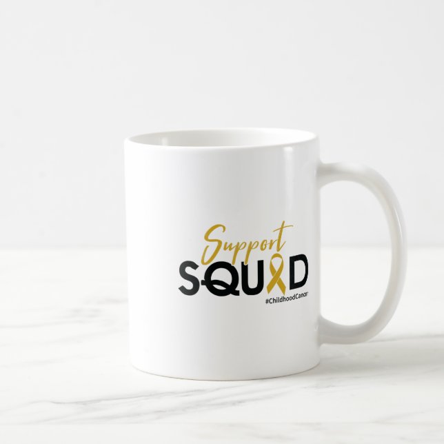 Support Squad - Childhood Cancer Awareness 1  Coffee Mug (Right)
