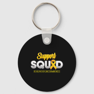 Support Squad Childhood Cancer Awareness For Women Keychain