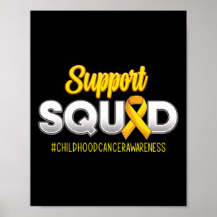 Support Squad Childhood Cancer Awareness For Women Poster