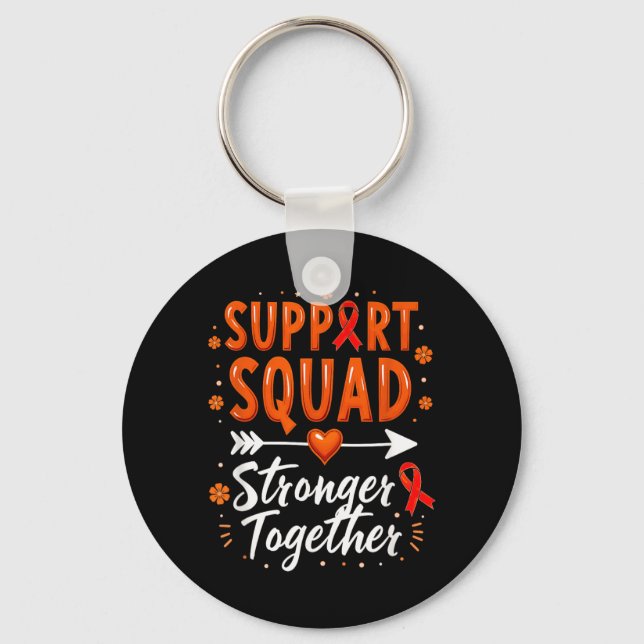 Support Squad Chronic Myeloid Leukaemia Awareness Keychain (Front)