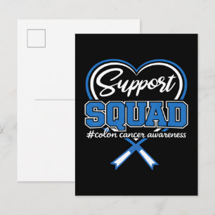 Support Squad Colon Invitation Postcard