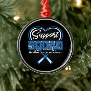 Support Squad Colon Metal Ornament