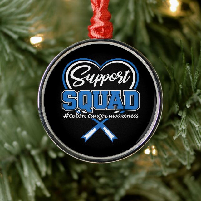 Support Squad Colon Metal Ornament (Tree)