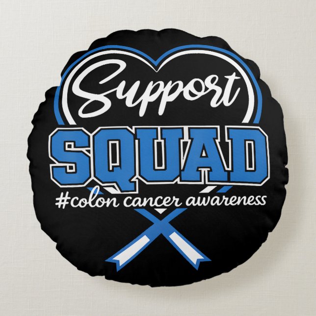 Support Squad Colon Round Pillow (Front)