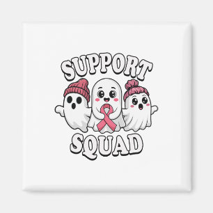 Support Squad Cute Ghosts Breast Cancer Awareness Magnet