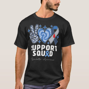 Support Squad Diabetes Awareness T1D Type 1 Men Wo T-Shirt