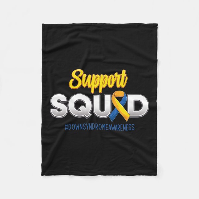 Support Squad Down's Syndrome Awareness T21 Hope W Fleece Blanket (Front)
