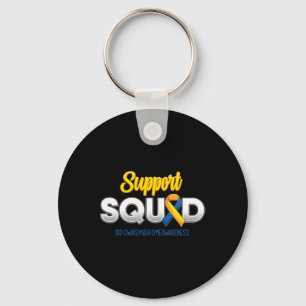 Support Squad Down's Syndrome Awareness T21 Hope W Keychain