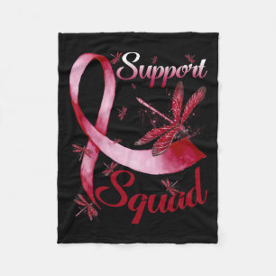Support Squad Dragonfly Brain Aneurysm Awareness Fleece Blanket