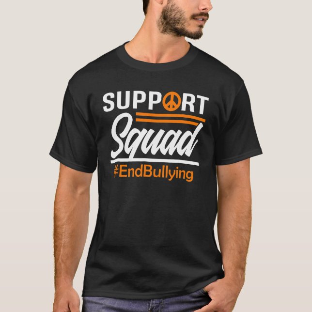 Support Squad End Bullying Unity Day Be Kind Orang T-Shirt (Front)