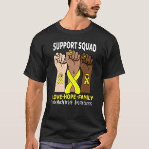 Support Squad Endometriosis Awareness Yellow Ribbo T-Shirt