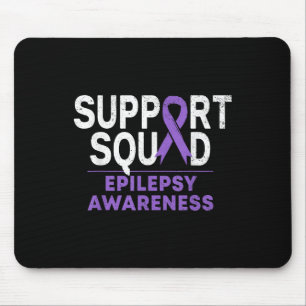 Support Squad Epilepsy Awareness Month Family Purp Mouse Pad
