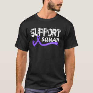 Support Squad Fibromyalgia Awareness Ribbon Purple T-Shirt
