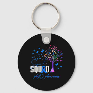 Support Squad For Als Awareness  Keychain
