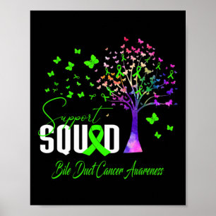 Support Squad For Bile Duct Cancer Awareness  Poster