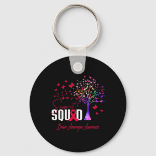 Support Squad For Brain Aneurysm Awareness  Keychain