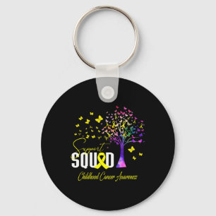 Support Squad For Childhood Cancer Awareness  Keychain