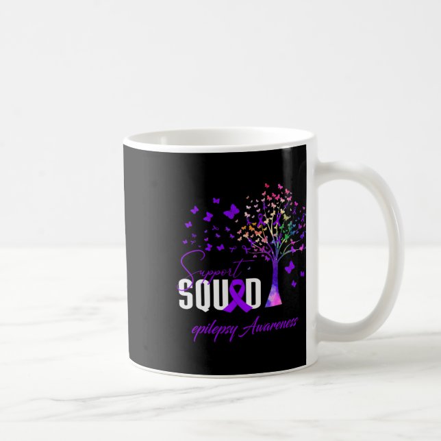 Support Squad For Epilepsy Awareness  Coffee Mug (Right)