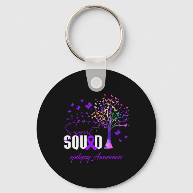 Support Squad For Epilepsy Awareness  Keychain (Front)