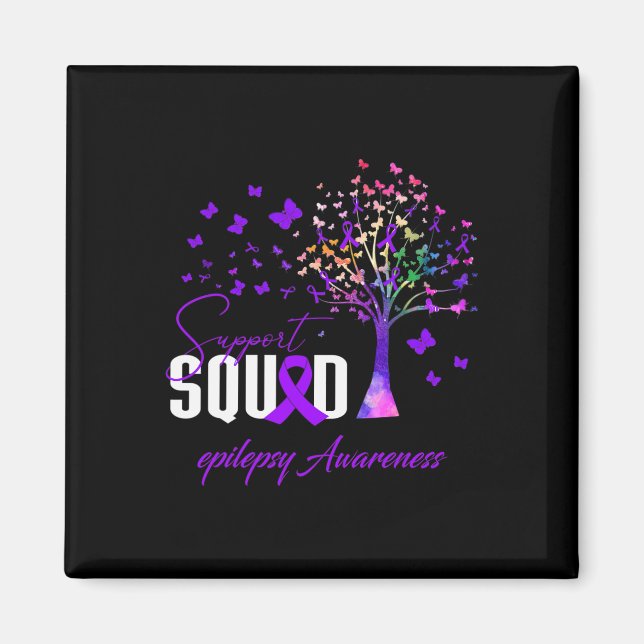 Support Squad For Epilepsy Awareness  Magnet (Front)
