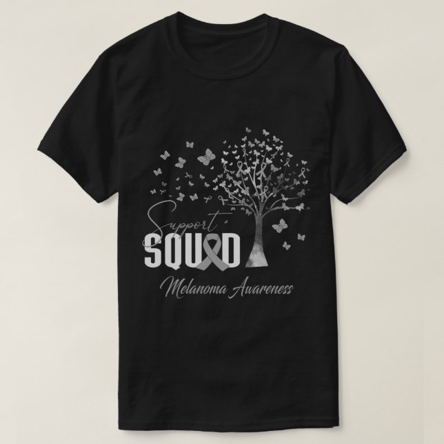 Support Squad For Melanoma Awareness T-Shirt (Design Front)