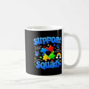 Support squad for women mom teacher adults autism coffee mug